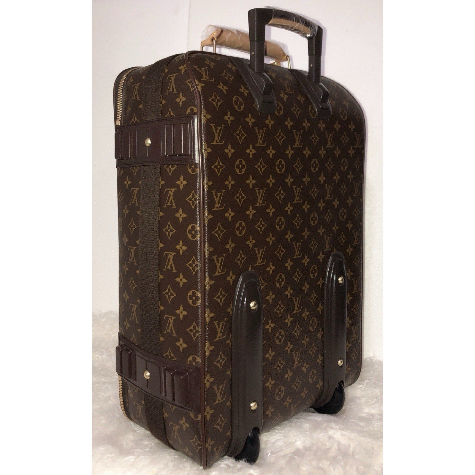 Louis Vuitton Pegase Upright Suitcase Carry Bag w/ COA Dustbag Tag Strap