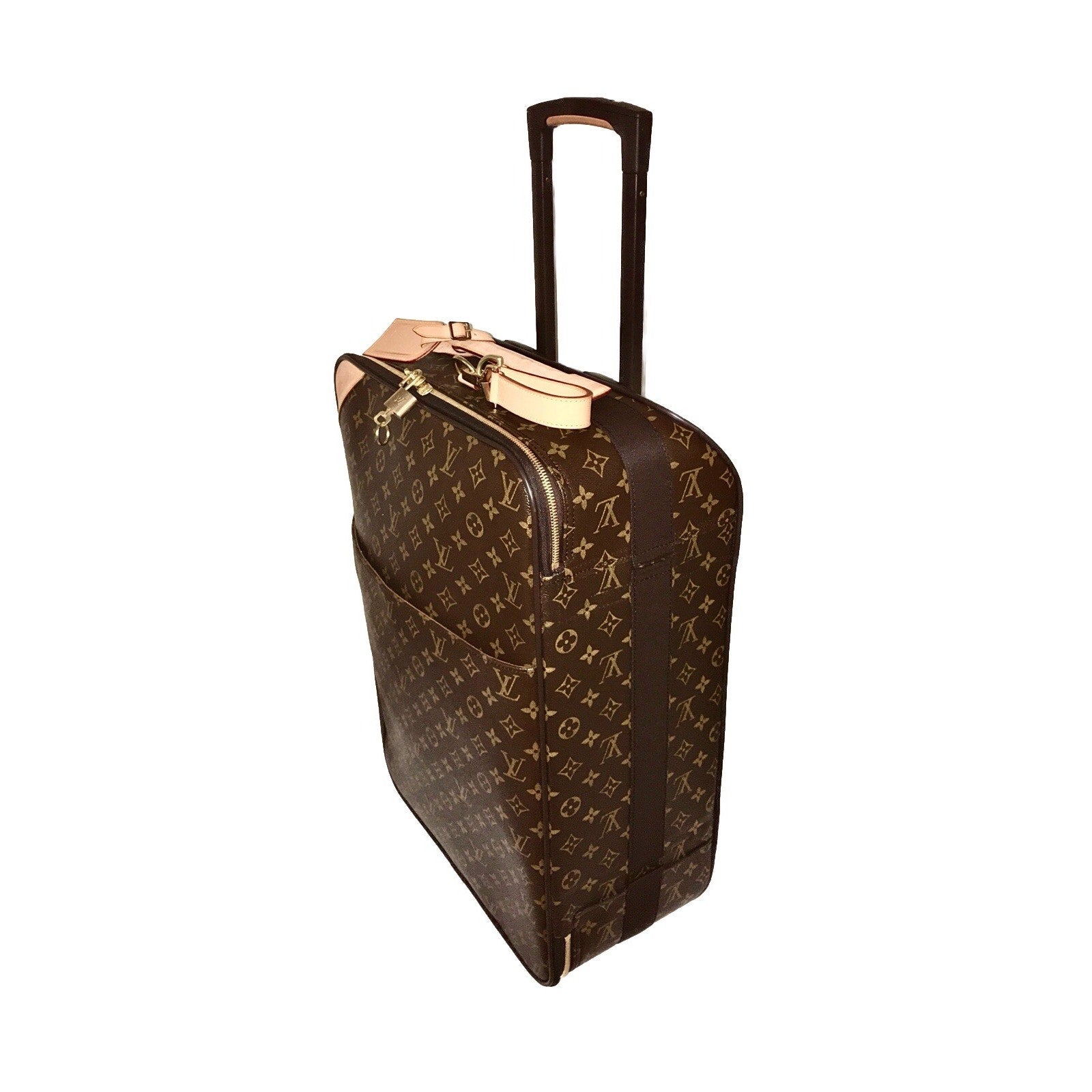 Louis Vuitton Pegase Monogram Suitcase w/ Cert of Auth Dust-bag Name Tag