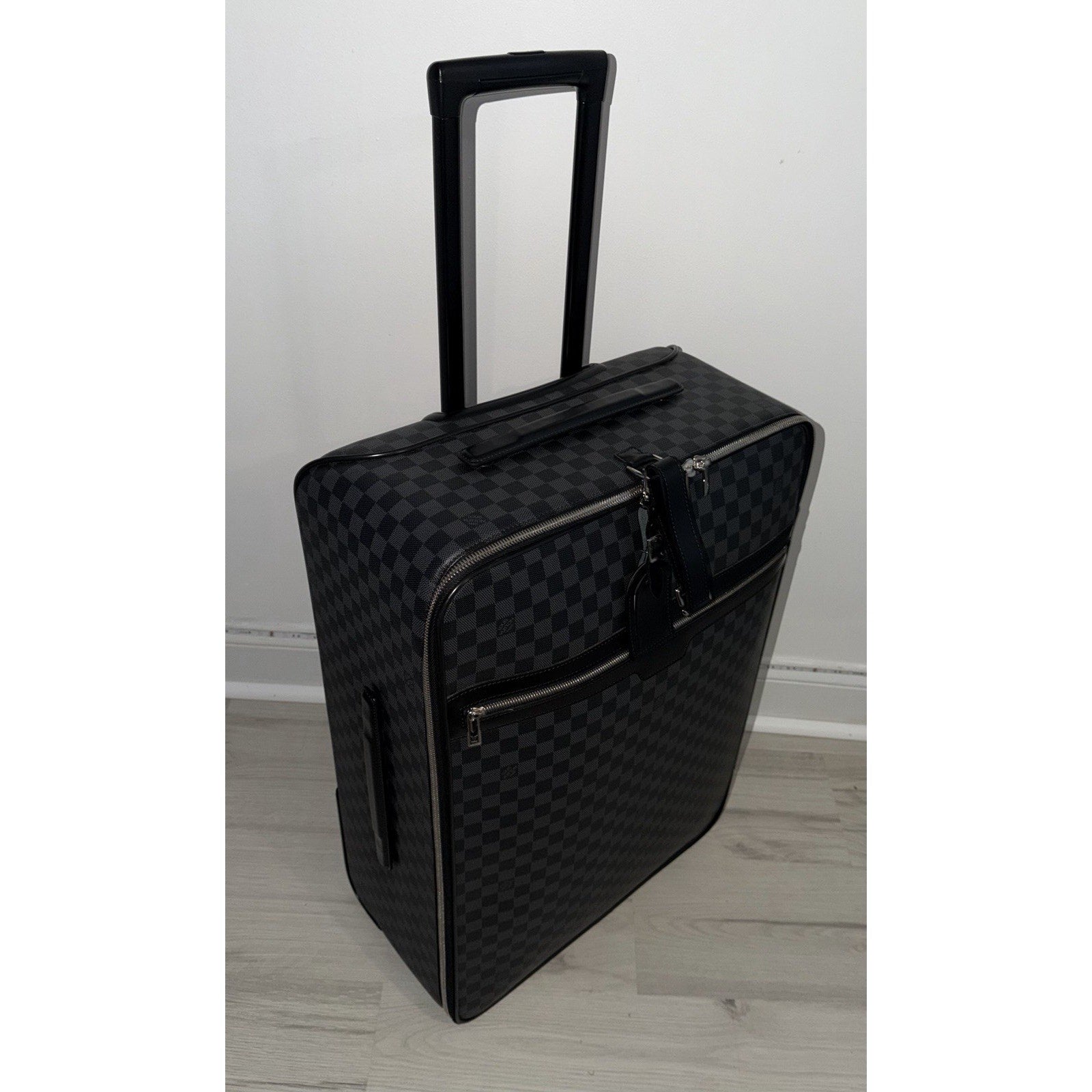 Louis Vuitton Pegase 65 Graphite Ebene Suitcase Rolling Travel Bag Pristine