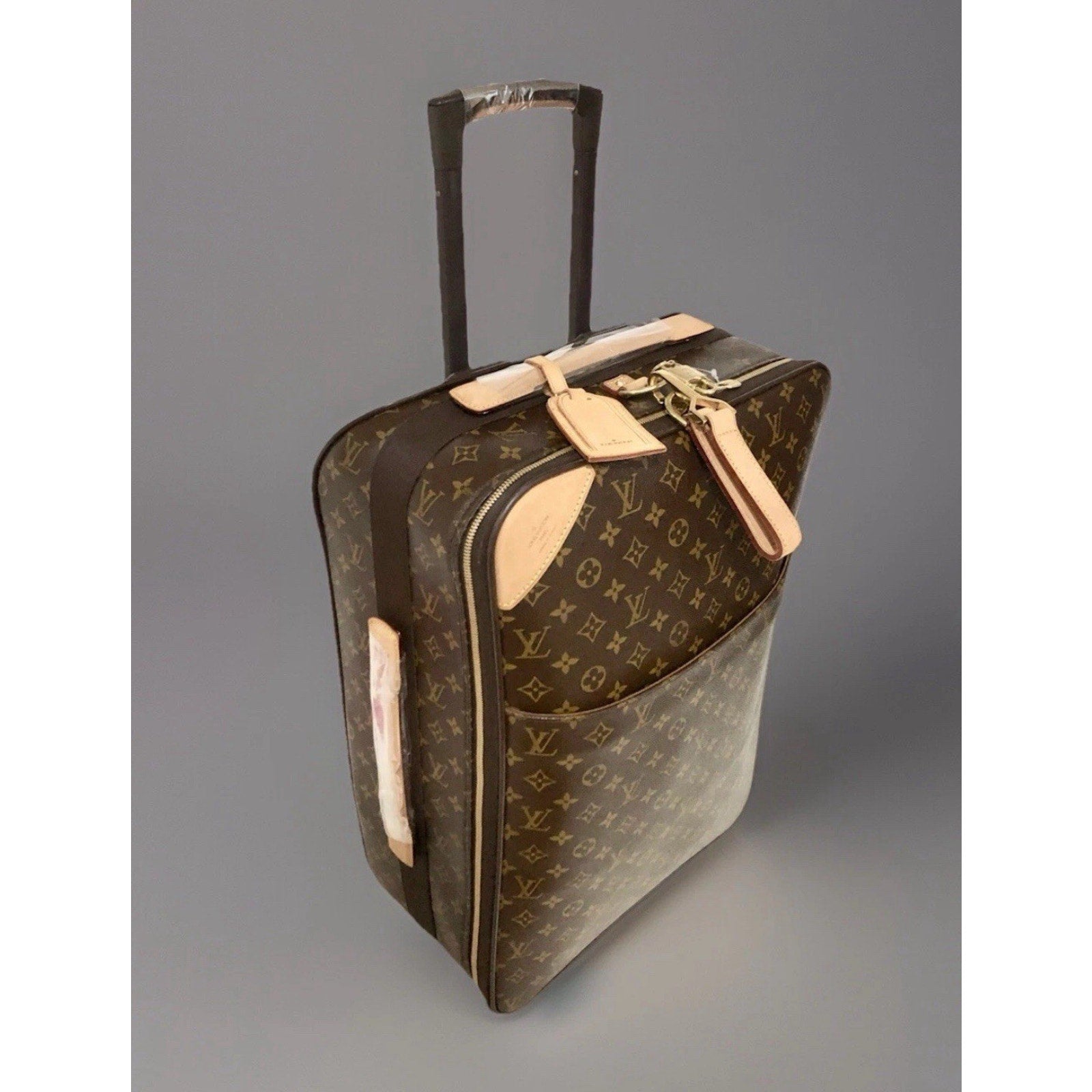 Louis Vuitton Pegase Monogram Suitcase Rolling Carry on w/ Coa Garment Bag 🇺🇸
