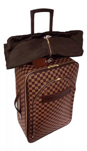 Louis Vuitton Pegase Rolling Suitcase Damier Ebene w/ Garment Bag & COA