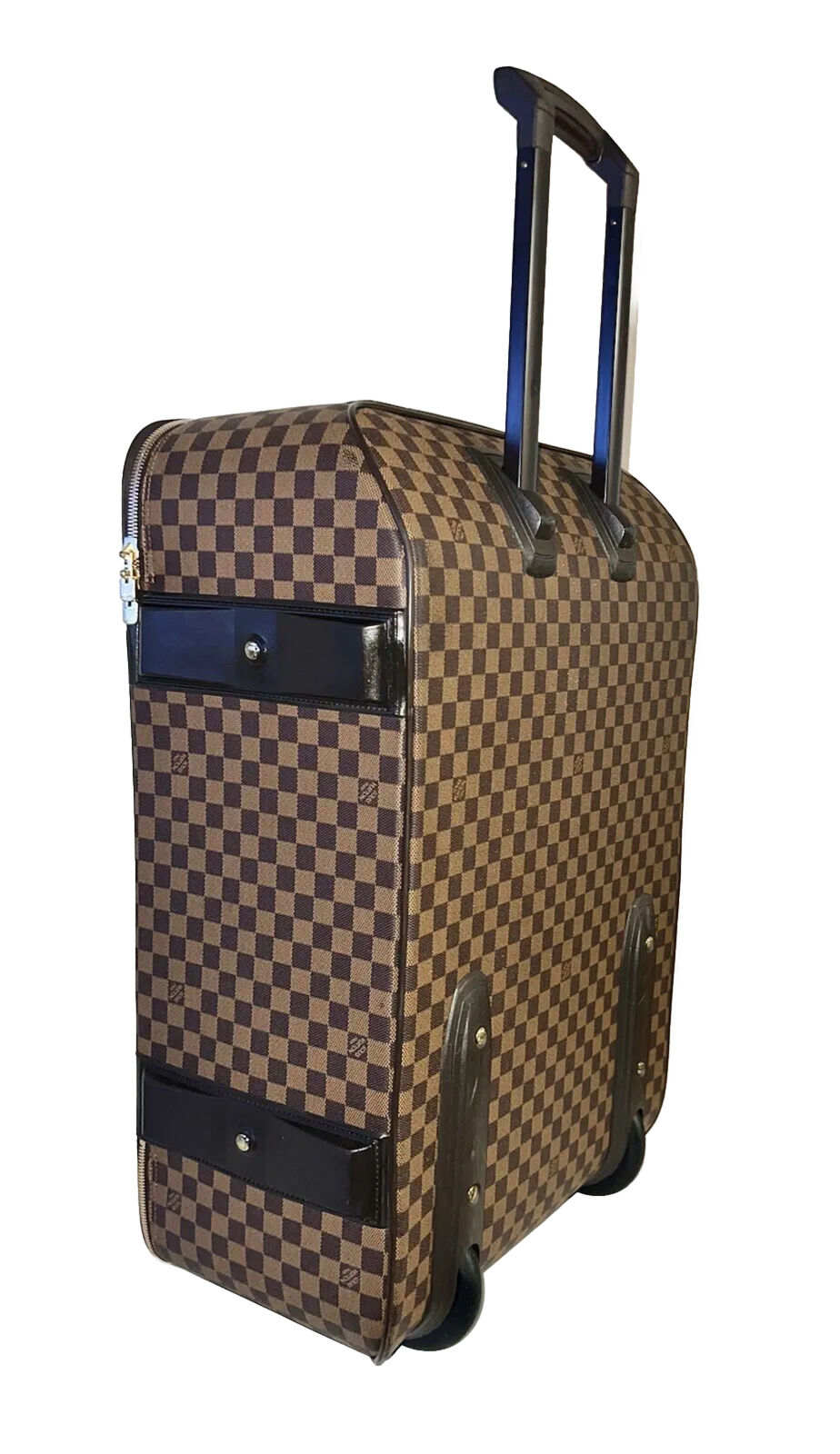 Louis Vuitton Pegase Suitcase Bag w/ Garment Strap Lock Damier Ebene Luggage