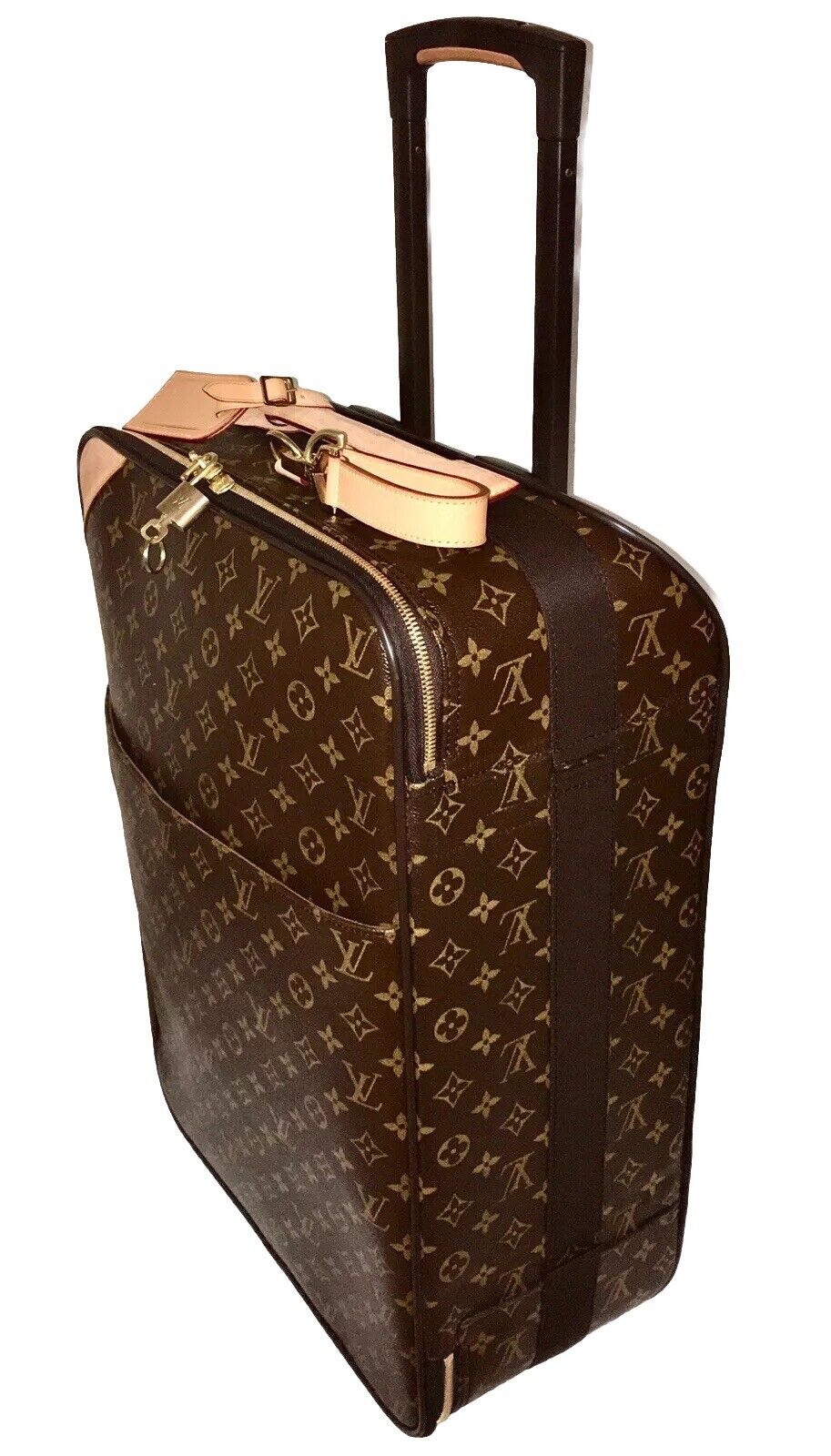 Louis Vuitton Pegase 55 Suitcase Classic w/ Name Tag Lock Key + COA