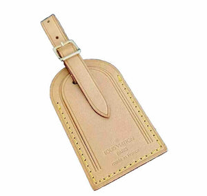 Louis Vuitton Luggage Name Tag Large Authentic Goldtone Metal France 🇫🇷