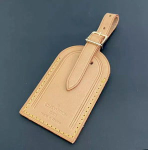 Louis Vuitton Luggage Name Tag Tan Vachetta Large Authentic 💝
