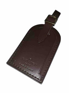 Louis Vuitton Name Tag Damier Ebene Leather Goldtone 🔥 Blank