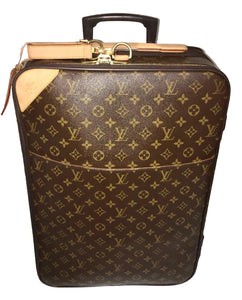 Louis Vuitton Pegase 55 Suitcase Classic w/ Name Tag Lock Key + COA