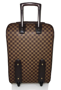 Louis Vuitton Pegase 55 Damier Ebene Rolling Suitcase Bag w/ Lock Name tag COA