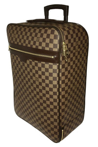 Louis Vuitton Pegase 55 Rolling Carry Suitcase Bag Damier Ebene w/ COA