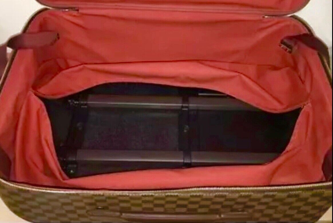 Louis Vuitton Pegase Rolling Suitcase Damier Ebene w/ Garment Bag & COA