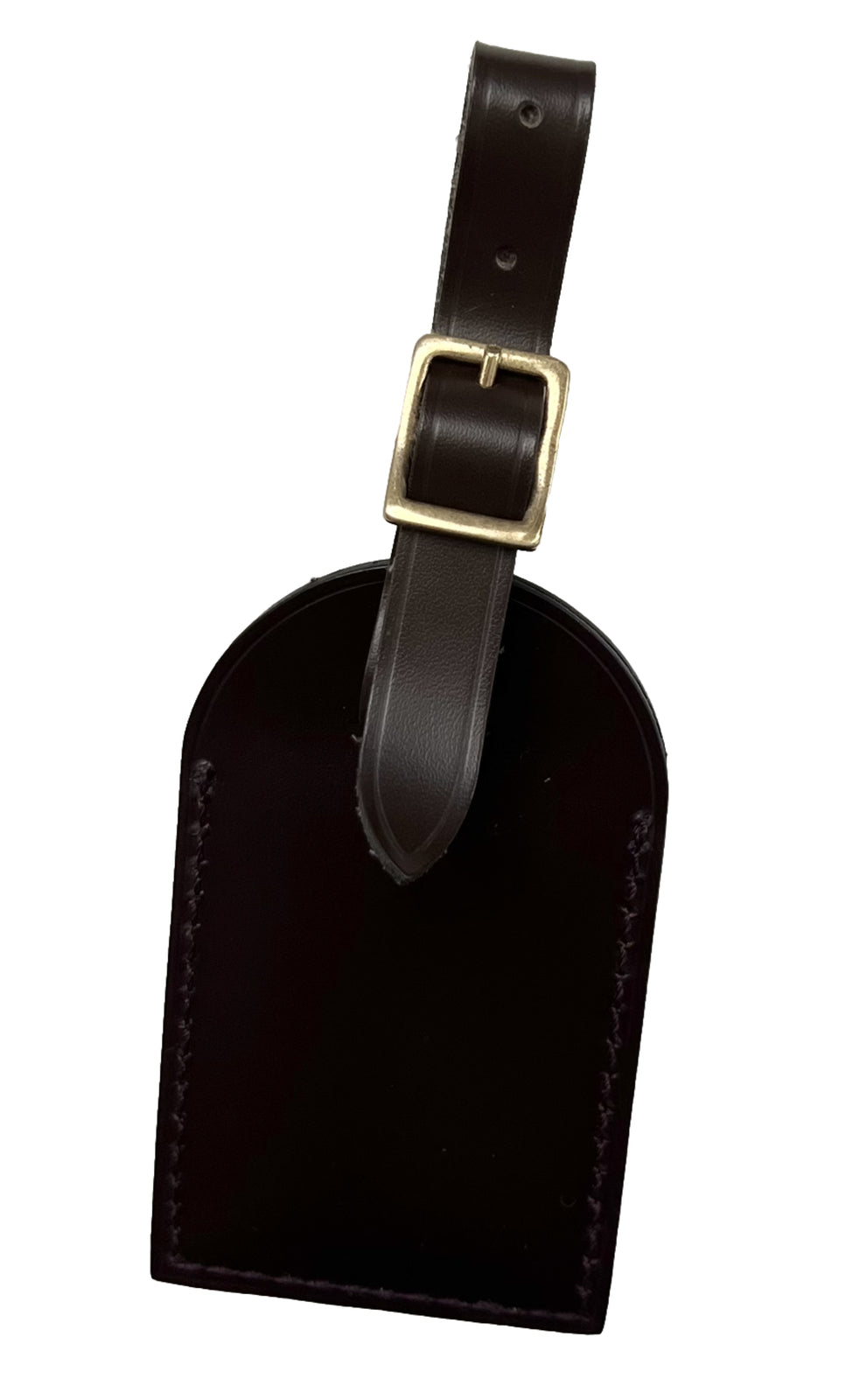 Louis Vuitton Name Tag w/ HH Goldtone Stamped Damier Ebene
