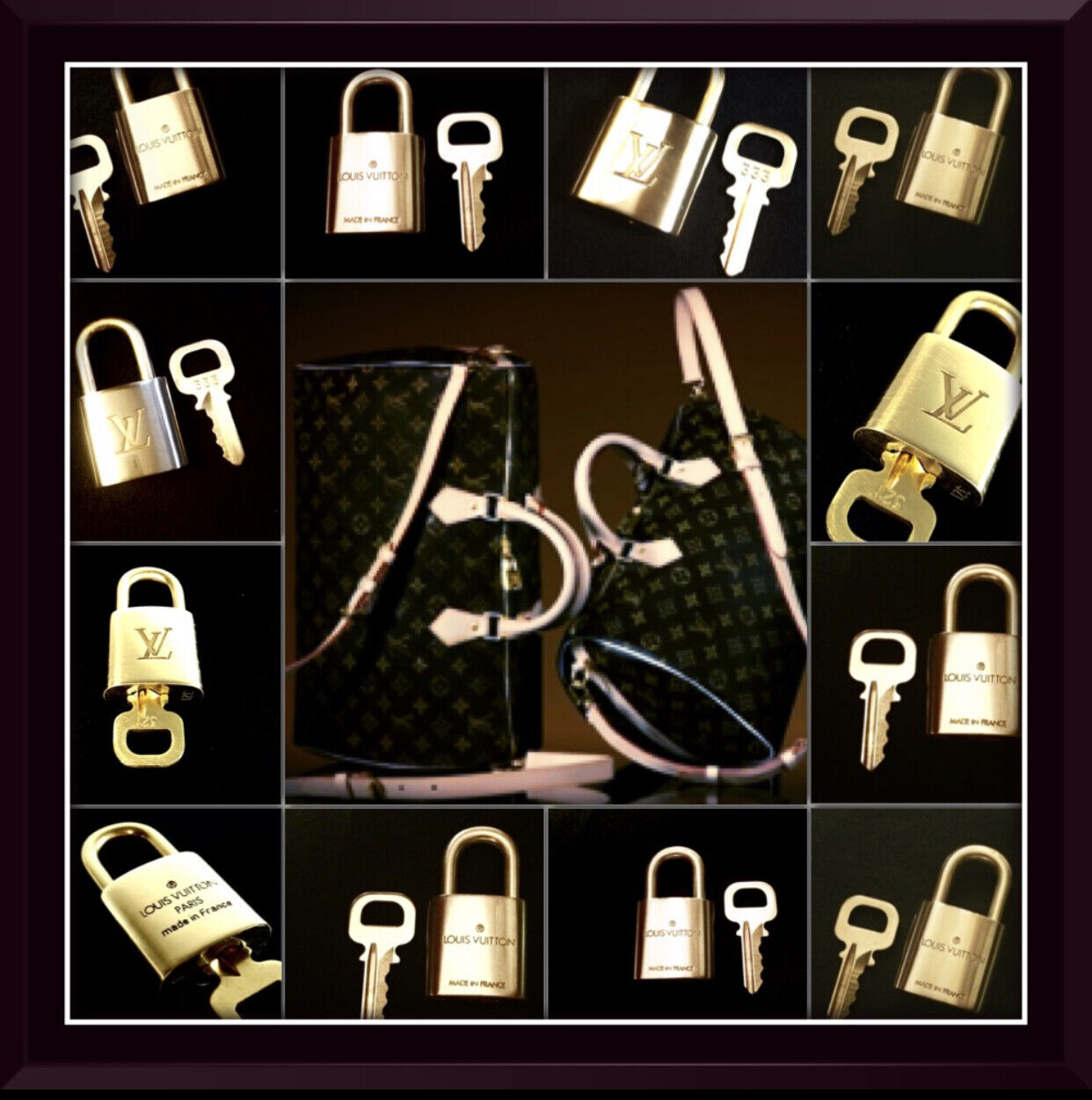 Louis Vuitton 321 Padlock & Key Goldtone One Set Authentic Lock # 321