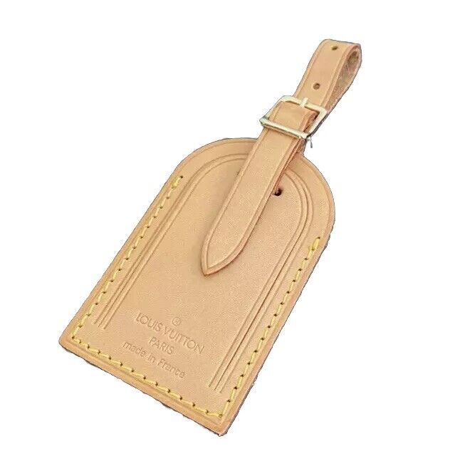 Louis Vuitton Luggage Name Tag Large Authentic Goldtone Metal France 🇫🇷