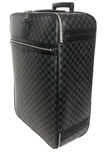 Louis Vuitton Pegase 65 Damier Graphite Black Suitcase w/ Garment & Dustbag