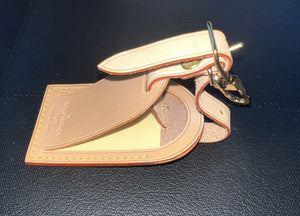 Louis Vuitton Name Tag Vachetta Large Authentic Large France #007