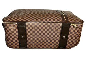 Louis Vuitton Pegase Suitcase Bag w/ Garment Strap Lock Damier Ebene Luggage