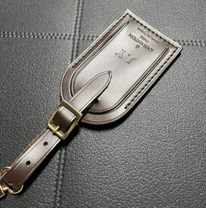 Louis Vuitton ID Name Tag w/ JY Stamped J Y Large Damier Ebene Goldtone - France