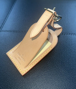 Louis Vuitton Name Tag Vachetta Large Authentic Large France #007