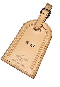 Louis Vuitton Name Tag w/ SO Initials Goldtone - France Large