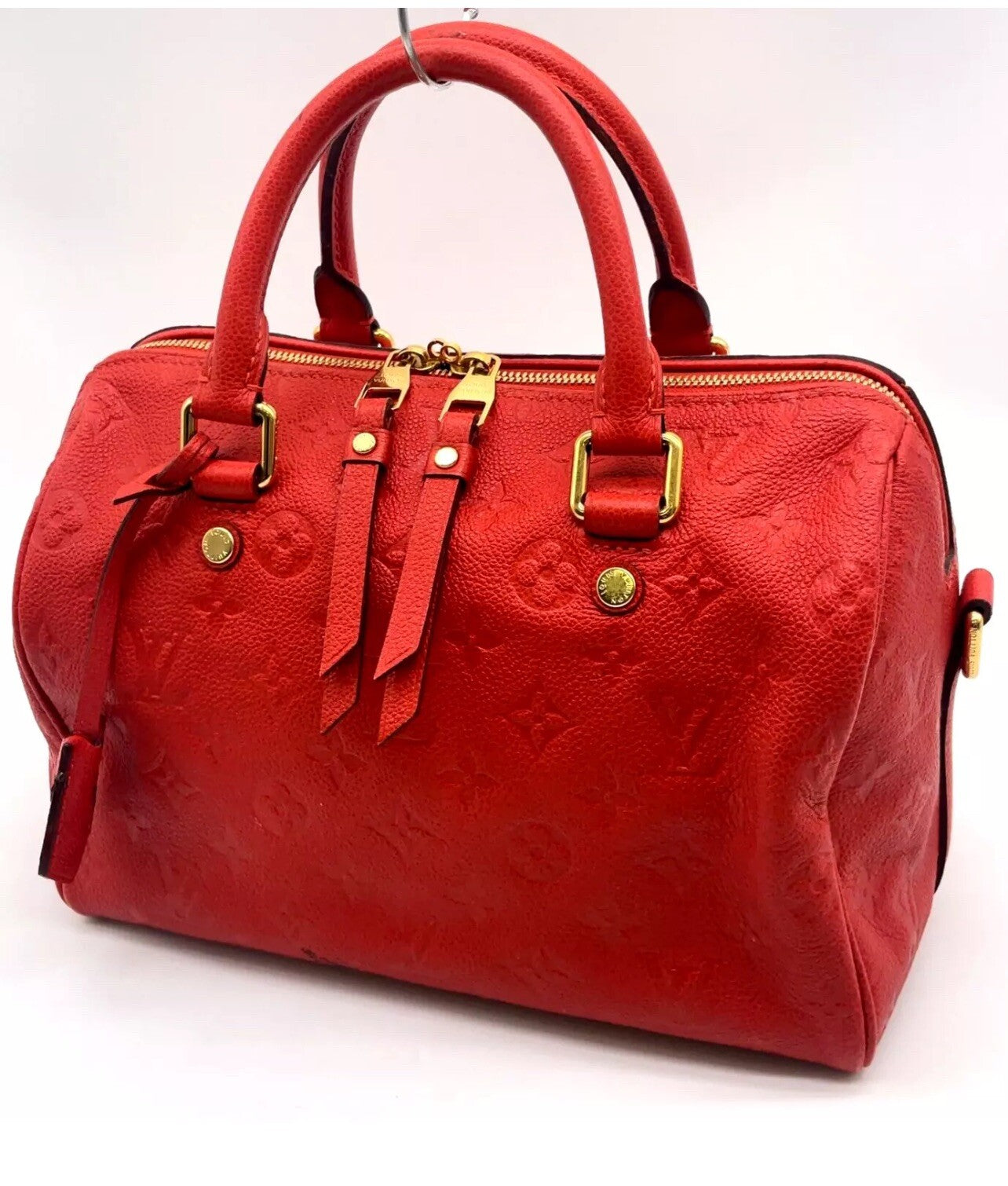 Louis Vuitton PARIS Red Clochette Keybell Leather w/ Skeleton Key