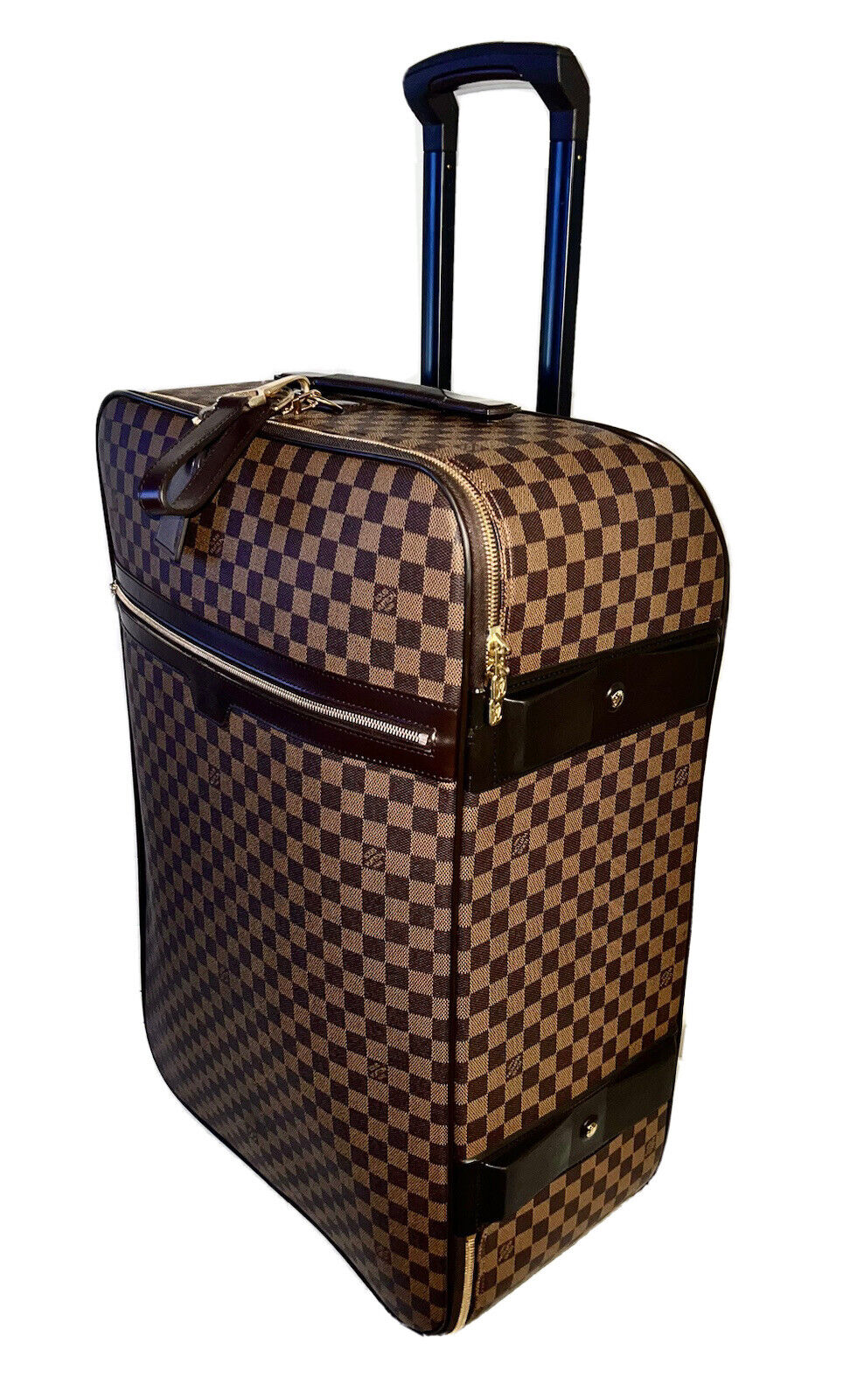 Louis Vuitton Pegase Suitcase Bag w/ Garment Strap Lock Damier Ebene Luggage