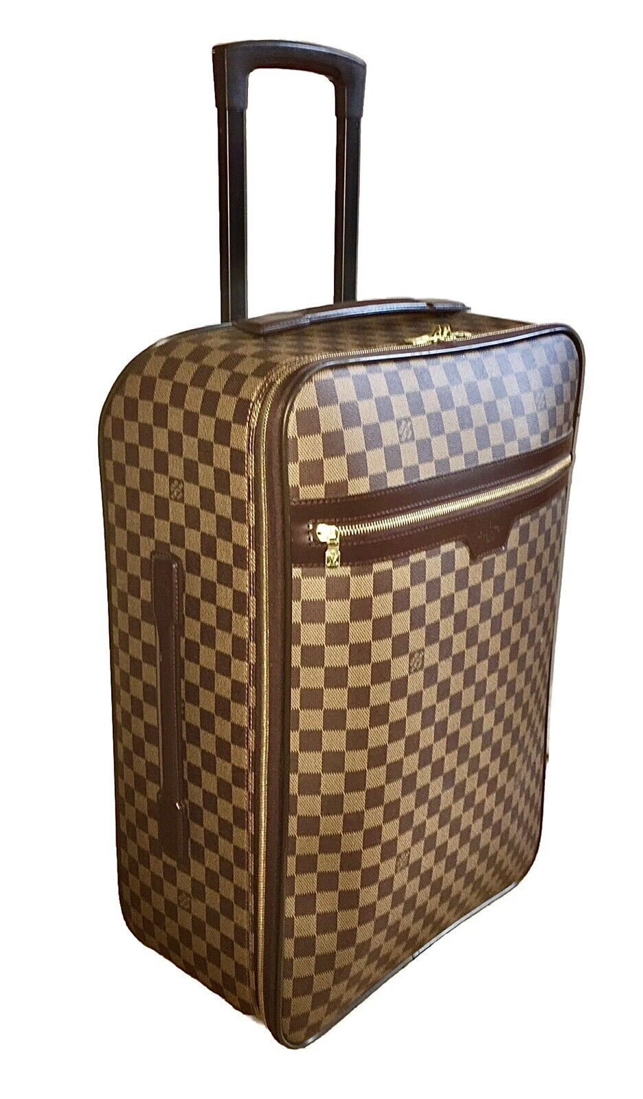 Louis Vuitton Pegase 55 Rolling Carry Suitcase Bag Damier Ebene w/ COA