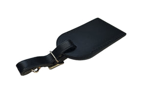 Louis Vuitton Luggage Tag w/ H&A Initials Goldtone HA Black Calfskin