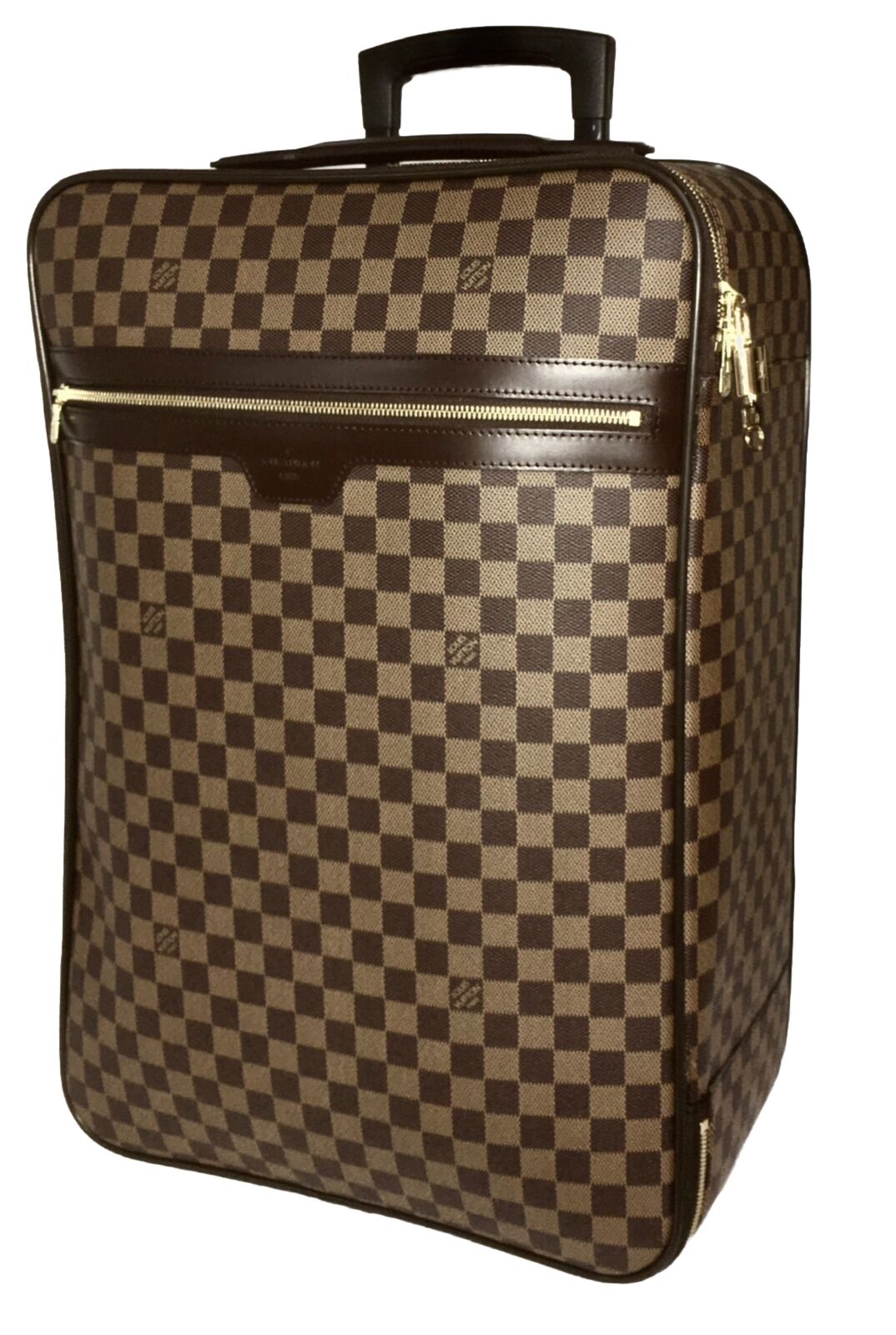 Louis Vuitton Pegase 55 Rolling Carry Suitcase Bag Damier Ebene w/ COA