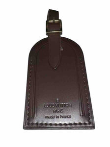 Louis Vuitton Name Tag Damier Ebene Leather Goldtone 🔥 Blank