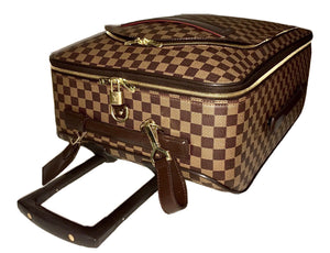 Louis Vuitton Pegase Damier Ebene Rolling Suitcase Bag w/ Garment Hanger +COA