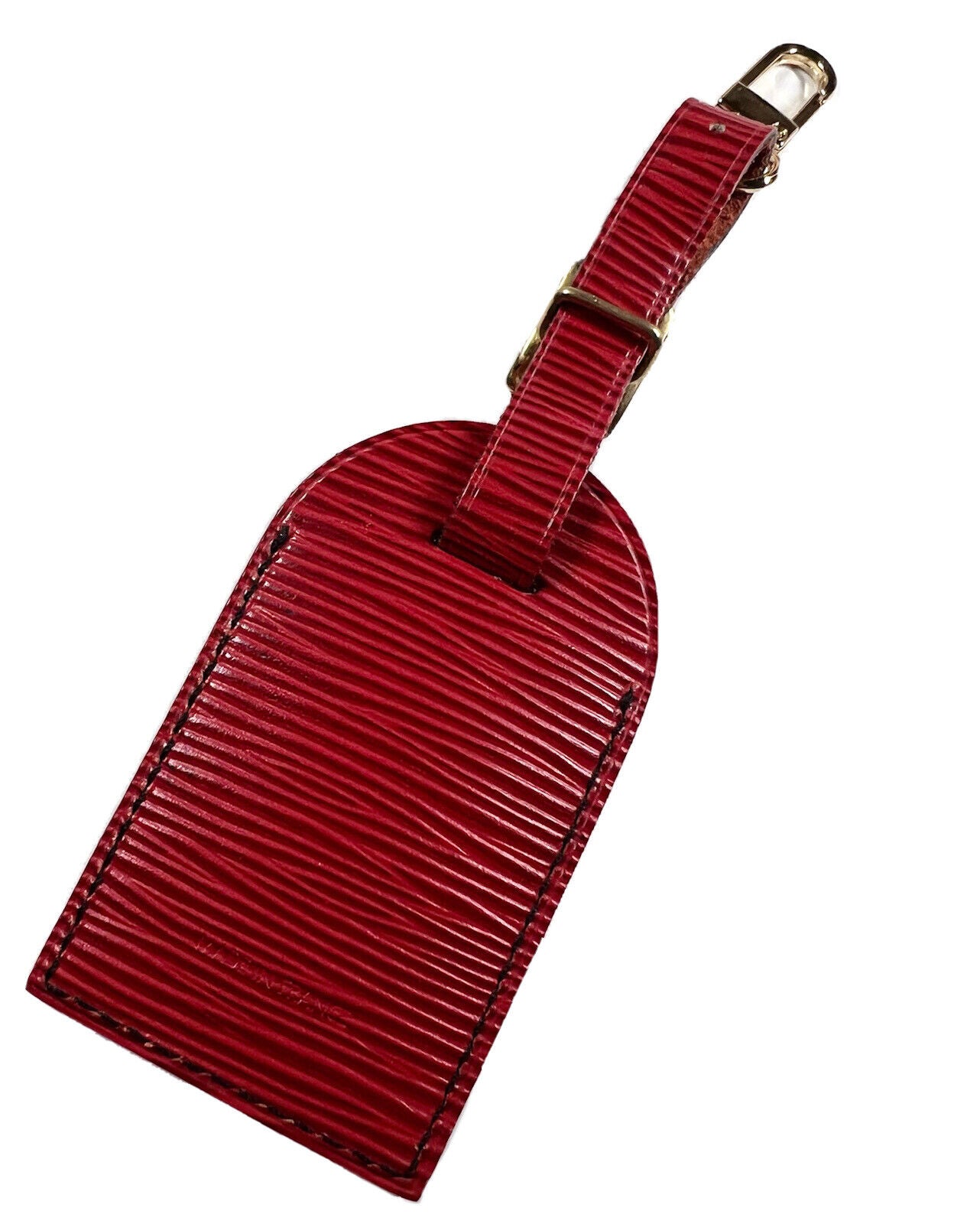 Louis Vuitton Epi Red Name Tag fits Keepall AUTHENTIC France Large
