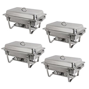 Stainless Steel Buffet Catering Dish Holiday Party - 8 QT Full Size - 1 Set
