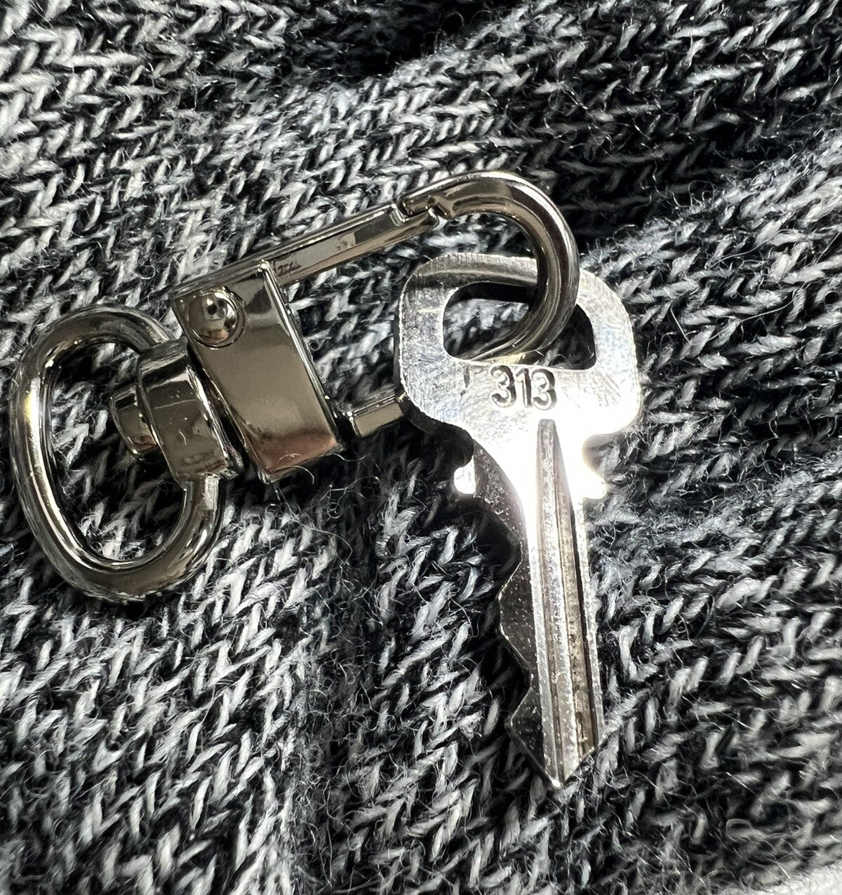 Louis Vuitton Key 313 Silver tone for AUTHENTIC Lock only # 313