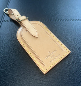 Louis Vuitton Name Tag Vachetta Large Authentic Large France #007
