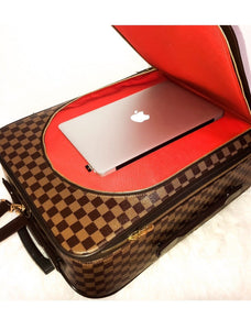 Louis Vuitton Pegase Damier Ebene Rolling Suitcase Bag w/ Garment Hanger +COA