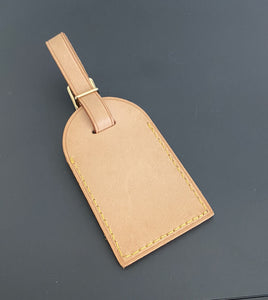 Louis Vuitton Luggage Name Tag Tan Vachetta Large Authentic 💝