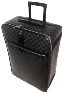 Louis Vuitton Pegase 65 Damier Graphite Black Suitcase w/ Garment & Dustbag