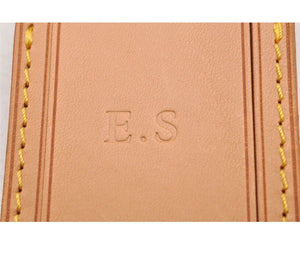 Louis Vuitton Name Tag w/ ES Initials Natural Vachetta Large - France