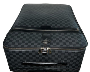 Louis Vuitton Pegase 65 Graphite Suitcase Unisex Luggage Bag Silvertone COA