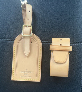 Louis Vuitton Name Tag Natural Vachetta Large w/ Poignet Strap - 1 Set 007