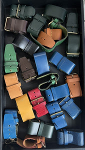 Louis Vuitton Winter Green Leather Strap w/ Goldtone Poignet UEC France