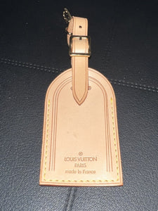 Louis Vuitton ID Name Tag CT Initials Goldtone - Natural Vachetta