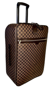 Louis Vuitton Pegase Suitcase Bag w/ Garment Strap Lock Damier Ebene Luggage