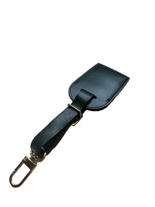 Rare Louis Vuitton Winter Green Leather Name Tag Small Calfskin Goldtone 1