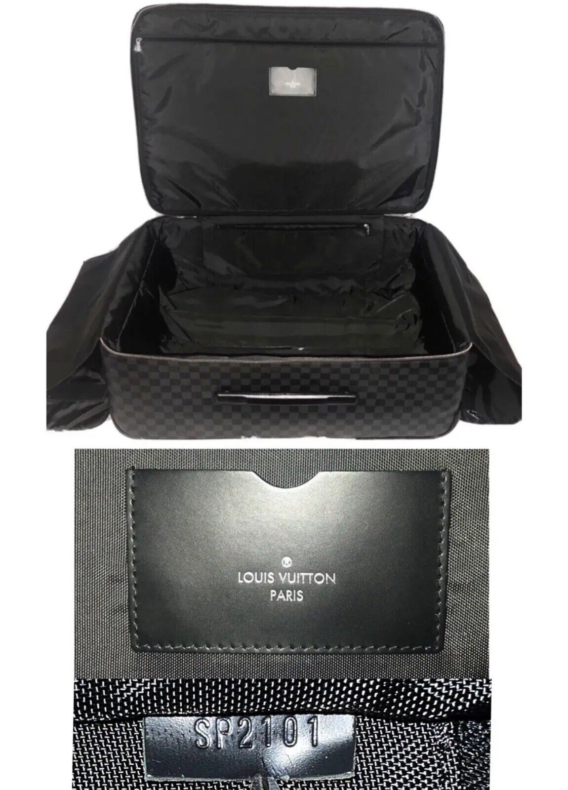 Louis Vuitton Pegase 65 Damier Graphite Black Suitcase w/ Garment & Dustbag