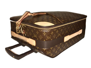 Louis Vuitton Pegase 55 Suitcase Classic w/ Name Tag Lock Key + COA