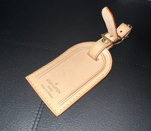 Louis Vuitton ID Name Tag CT Initials Goldtone - Natural Vachetta