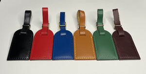 Louis Vuitton Red Leather Name Tag Calfskin Goldtone Metal Small ❤️ - 1 Pc