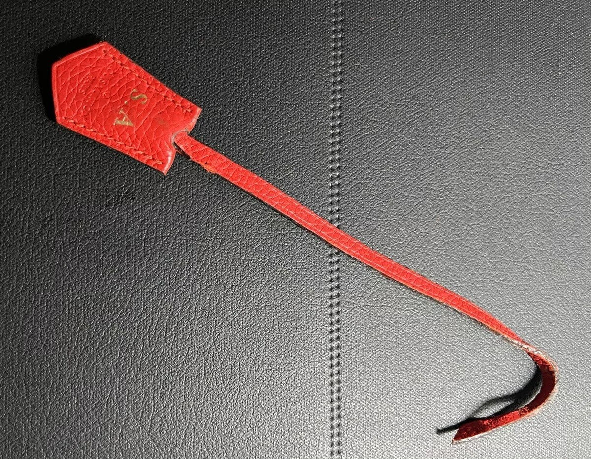 Louis Vuitton PARIS Red Clochette Keybell Leather w/ Skeleton Key