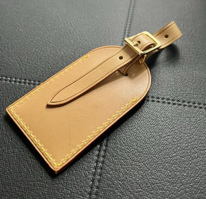 Louis Vuitton ID Name Tag w/ Y  Initials Goldtone - Beige Large France
